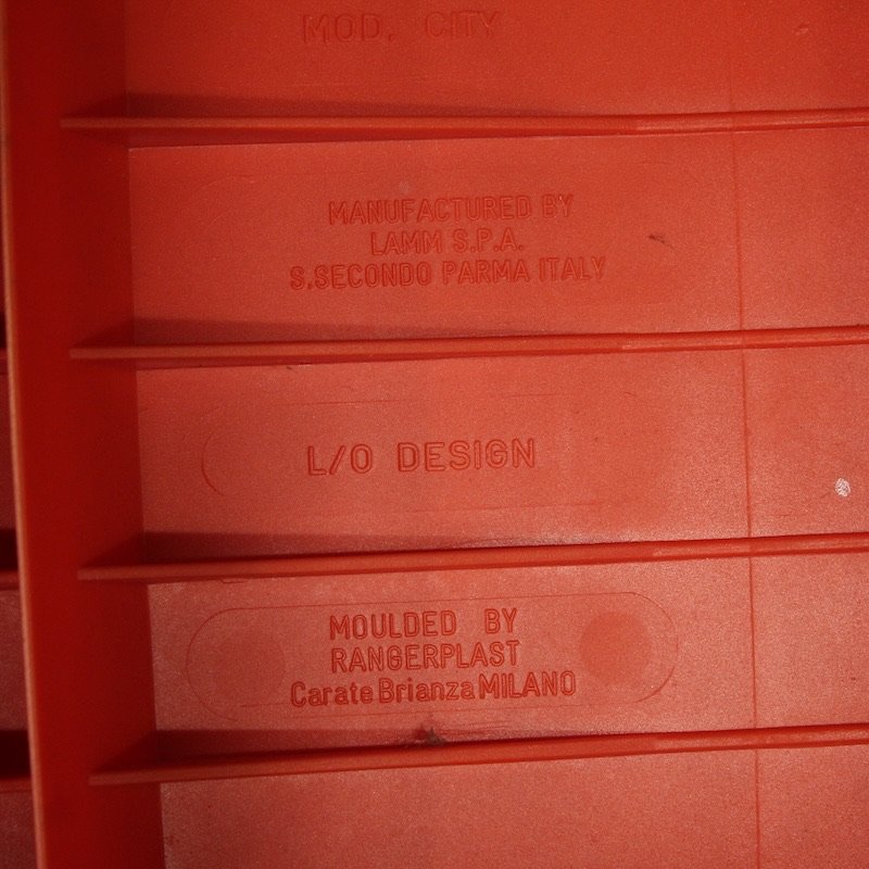 Pair Of Red City Chairs By Lucci & Orlandini For Lamm-photo-3