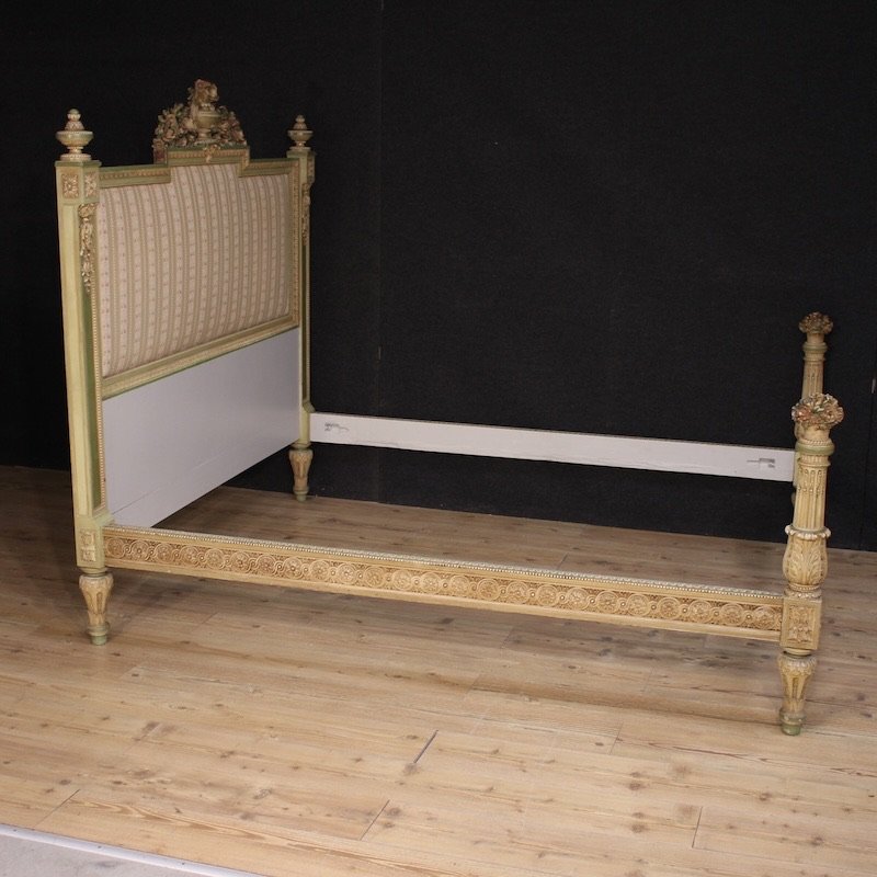 Lacquered Italian Double Bed In The Louis XVI Style From The 20th Century-photo-4