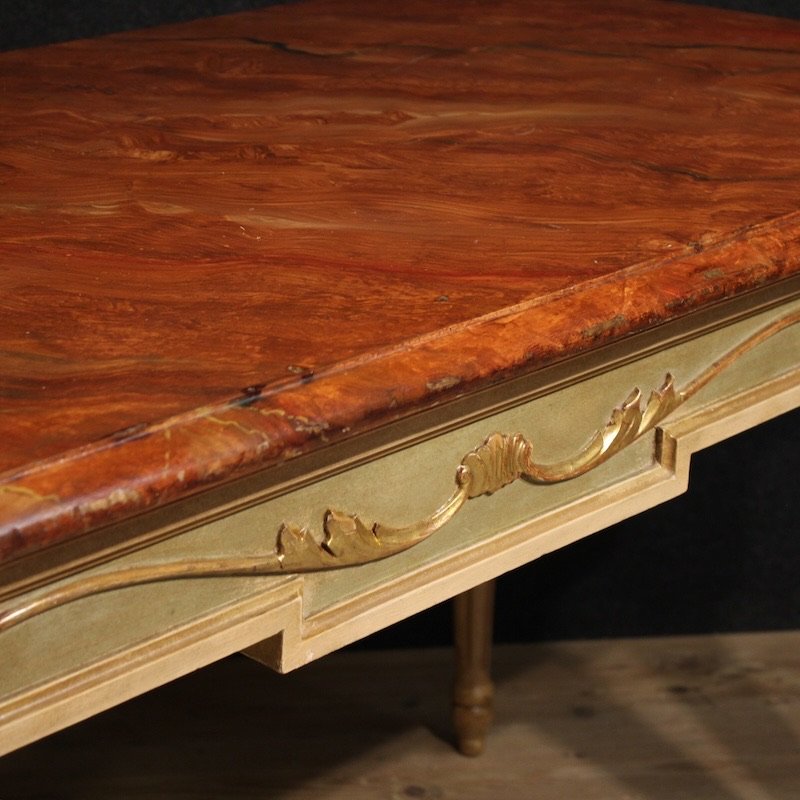 20th Century Louis XVI Style Lacquered And Painted Table-photo-2