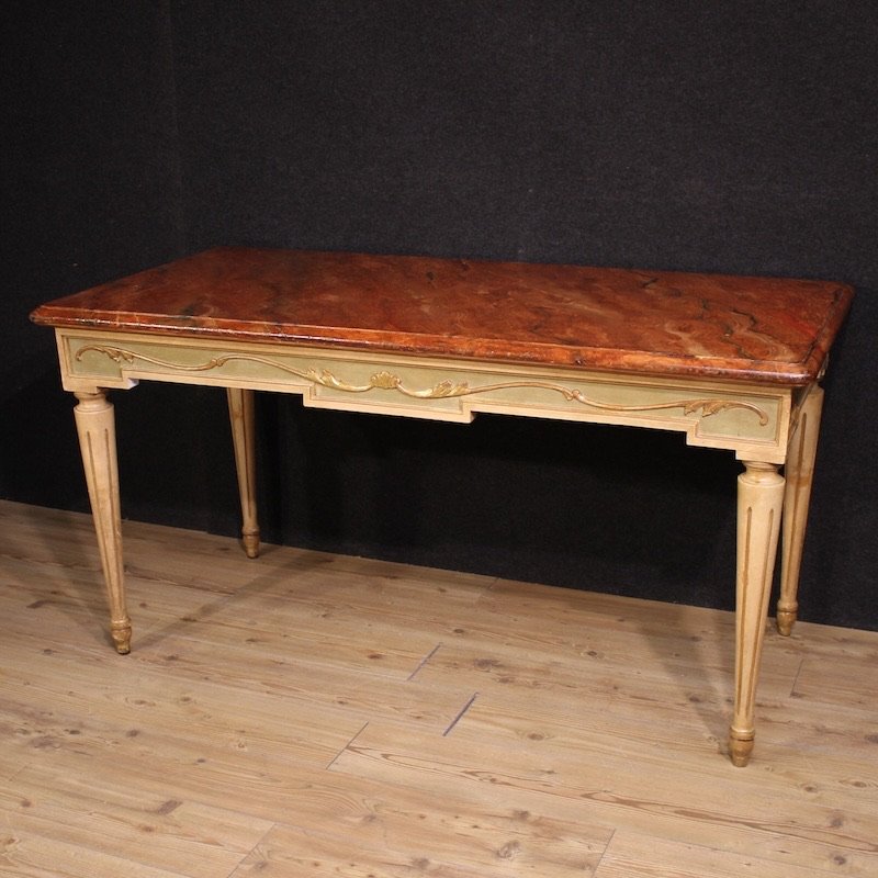 20th Century Louis XVI Style Lacquered And Painted Table
