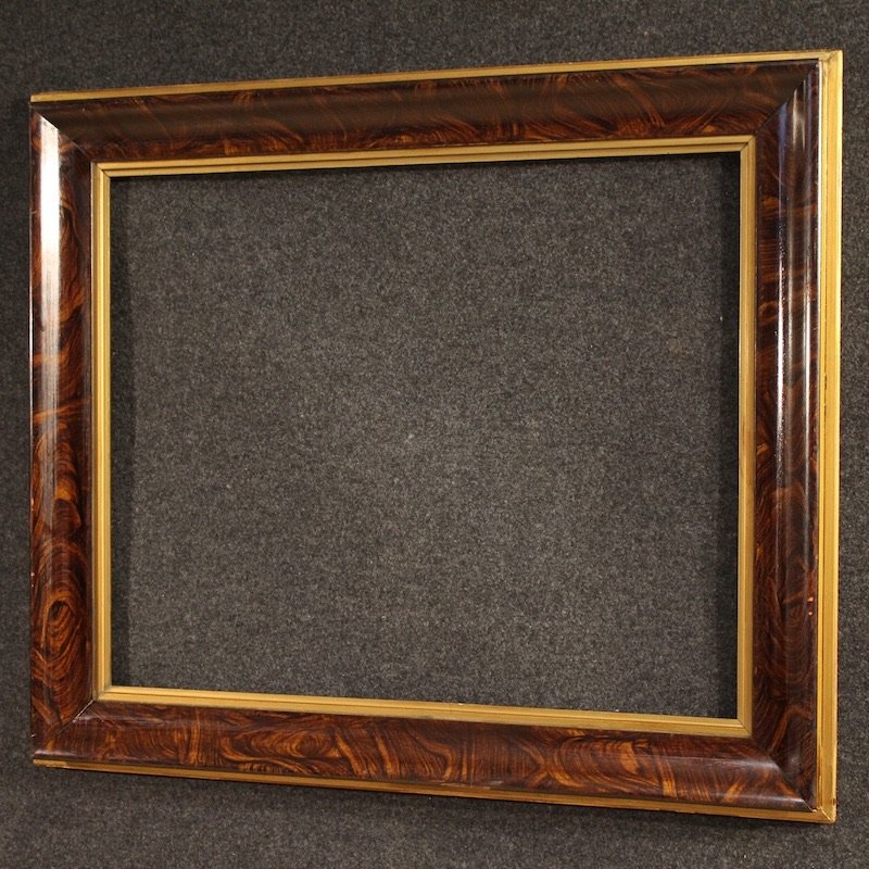 20th Century Lacquered And Gilded Wooden Frame-photo-1