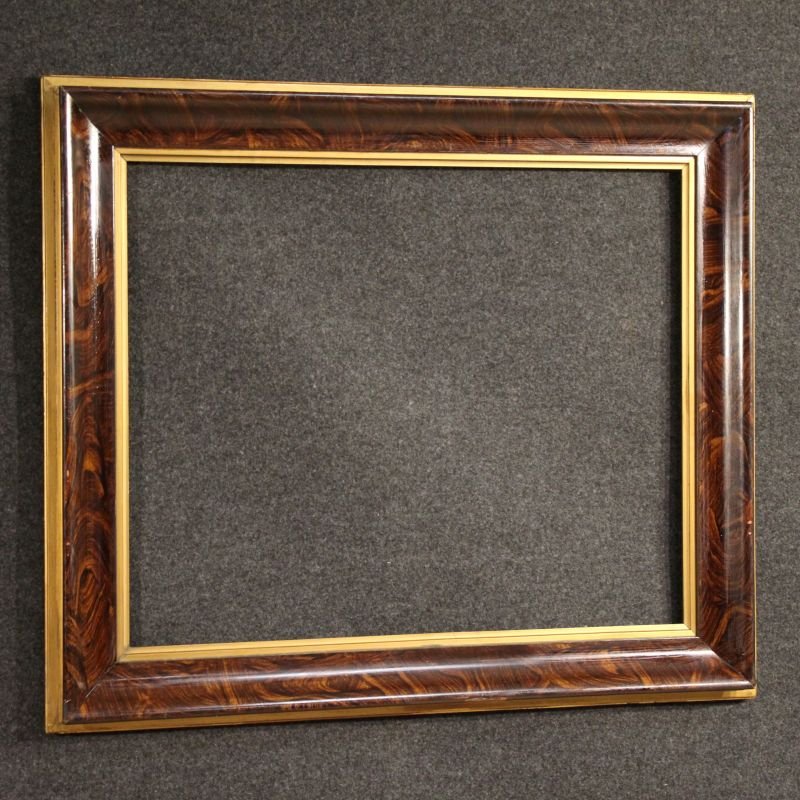 20th Century Lacquered And Gilded Wooden Frame-photo-3