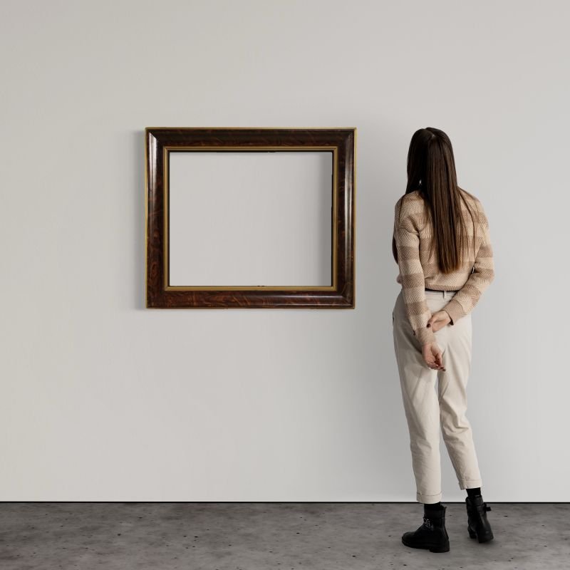 20th Century Lacquered And Gilded Wooden Frame-photo-6