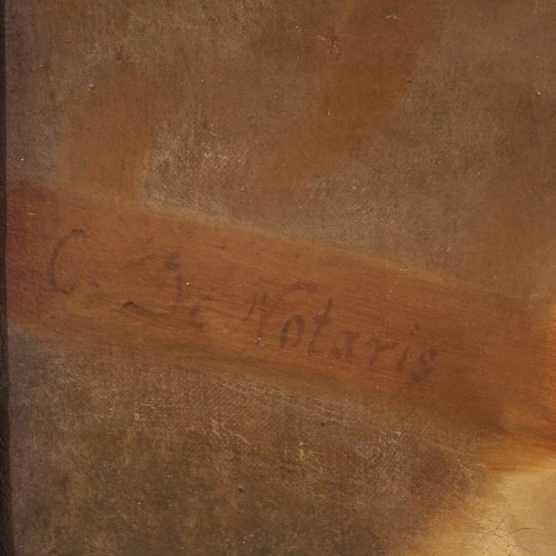Great Painting Signed By Carlo De Notaris, The Prophet Daniel Reveals The Deceit Of The Priests-photo-2