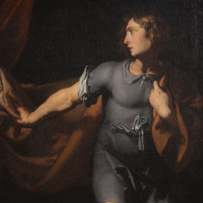  A Large 17th-century French Painting, Joseph And Potiphar's Wife -photo-3