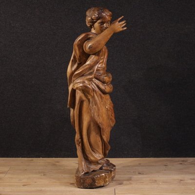 Great 17th-century Wooden Sculpture, Saint Catherine Of Alexandria-photo-2