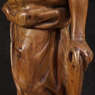 Great 17th-century Wooden Sculpture, Saint Catherine Of Alexandria-photo-3