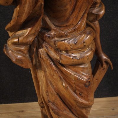 Great 17th-century Wooden Sculpture, Saint Catherine Of Alexandria-photo-5