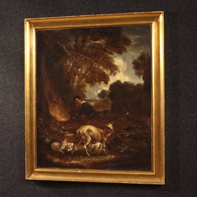 Peinture anglaise du 18ème siècle, paysage pastoral-photo-3