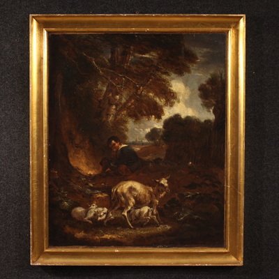 Peinture anglaise du 18ème siècle, paysage pastoral