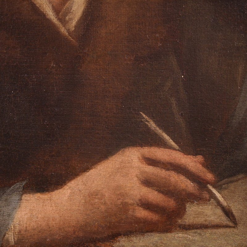 Peinture ancienne, portrait italien du 17ème siècle-photo-4