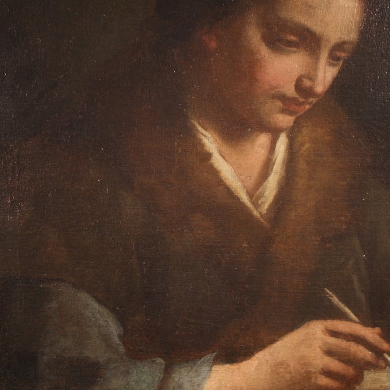 Peinture ancienne, portrait italien du 17ème siècle-photo-6