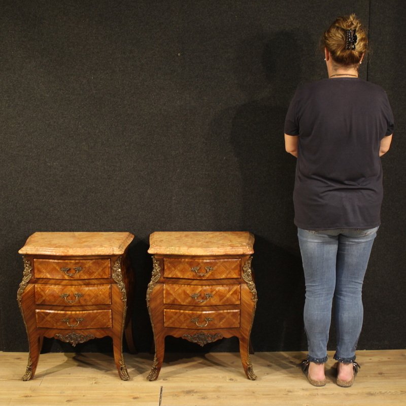 Paire de tables de chevet de style Louis XV, France, 20ème siècle-photo-8