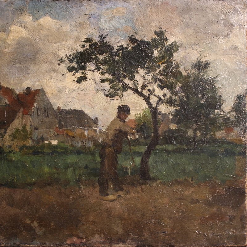 Dutch Painting From The 19th Century, Impressionist Landscape-photo-2