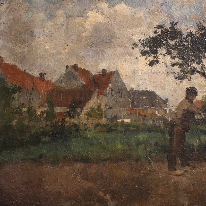 Dutch Painting From The 19th Century, Impressionist Landscape-photo-3