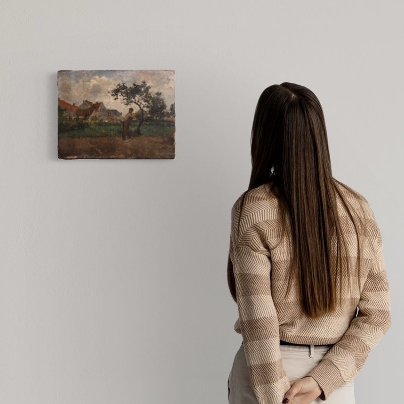Dutch Painting From The 19th Century, Impressionist Landscape-photo-2
