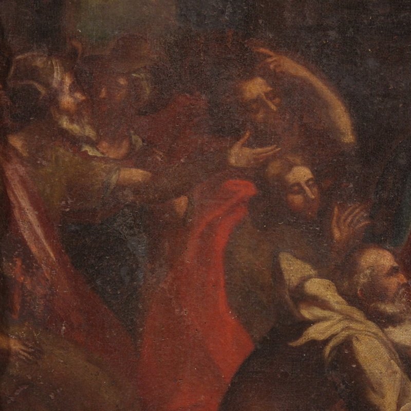 Ancienne peinture italienne du 17ème siècle, L'Adoration des bergers-photo-1