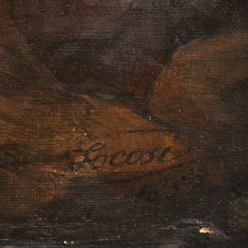 Italian Painting Signed By Focosi And Dated 1852, *moses Breaking The Tablets Of The Law*-photo-3