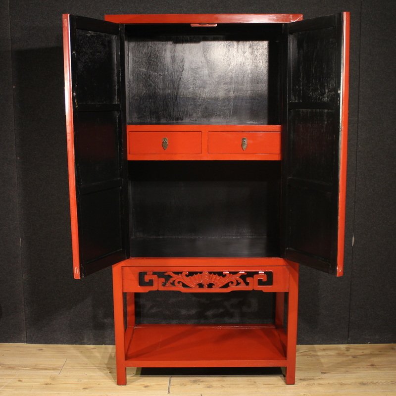 Armoire chinoise laquée de la seconde moitié du 20ème siècle-photo-5