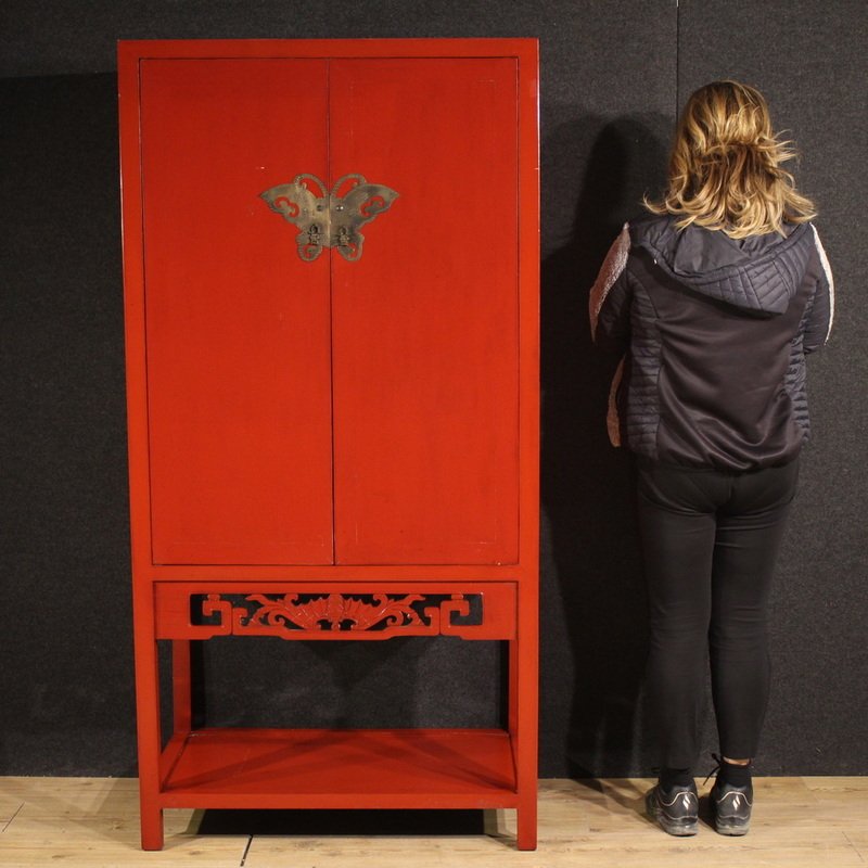 Armoire chinoise laquée de la seconde moitié du 20ème siècle-photo-8