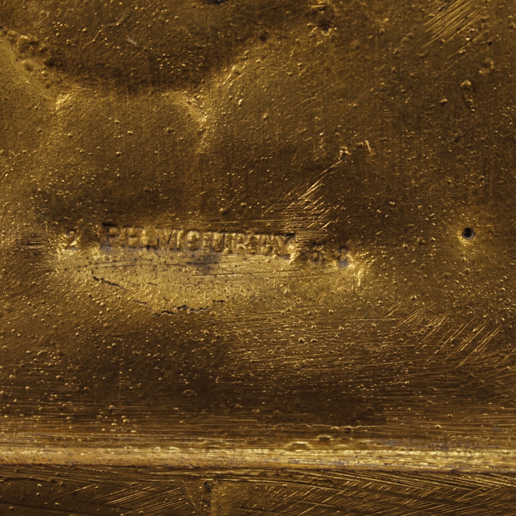 Horloge Française En Bronze Et Laiton Dorés Avec Céramique Peinte-photo-3