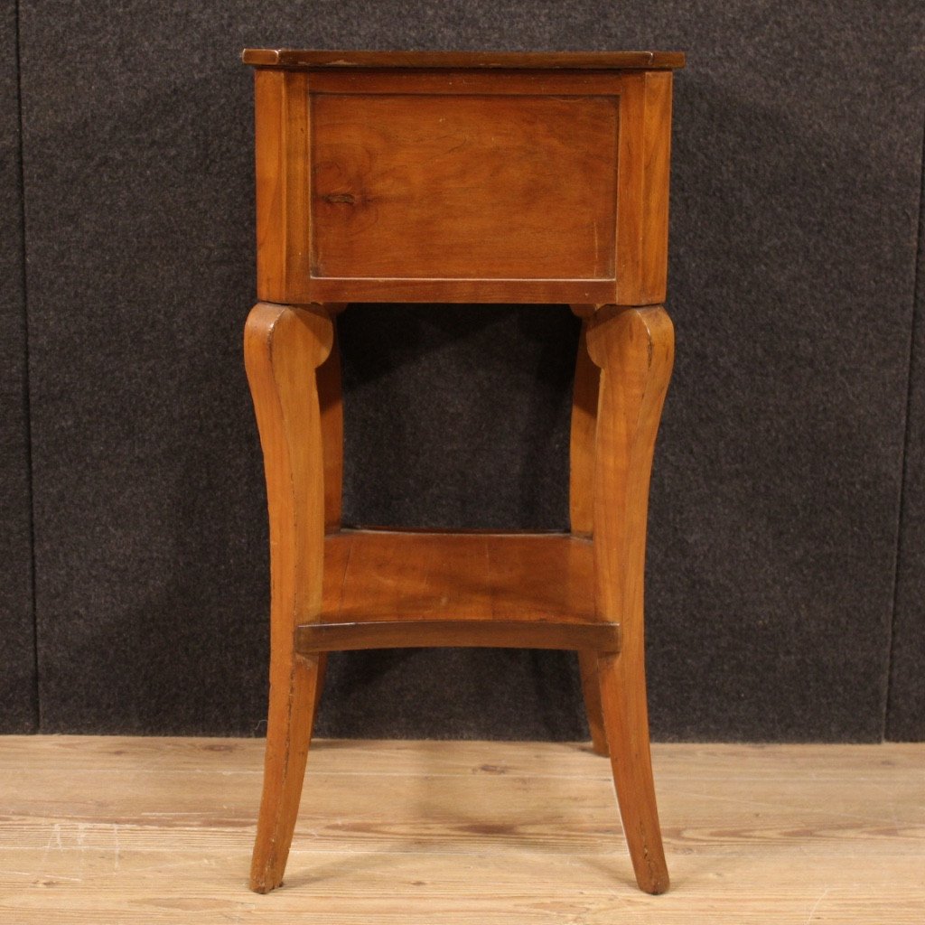 Italian Side Table In Cherry, Walnut And Fruitwood-photo-4