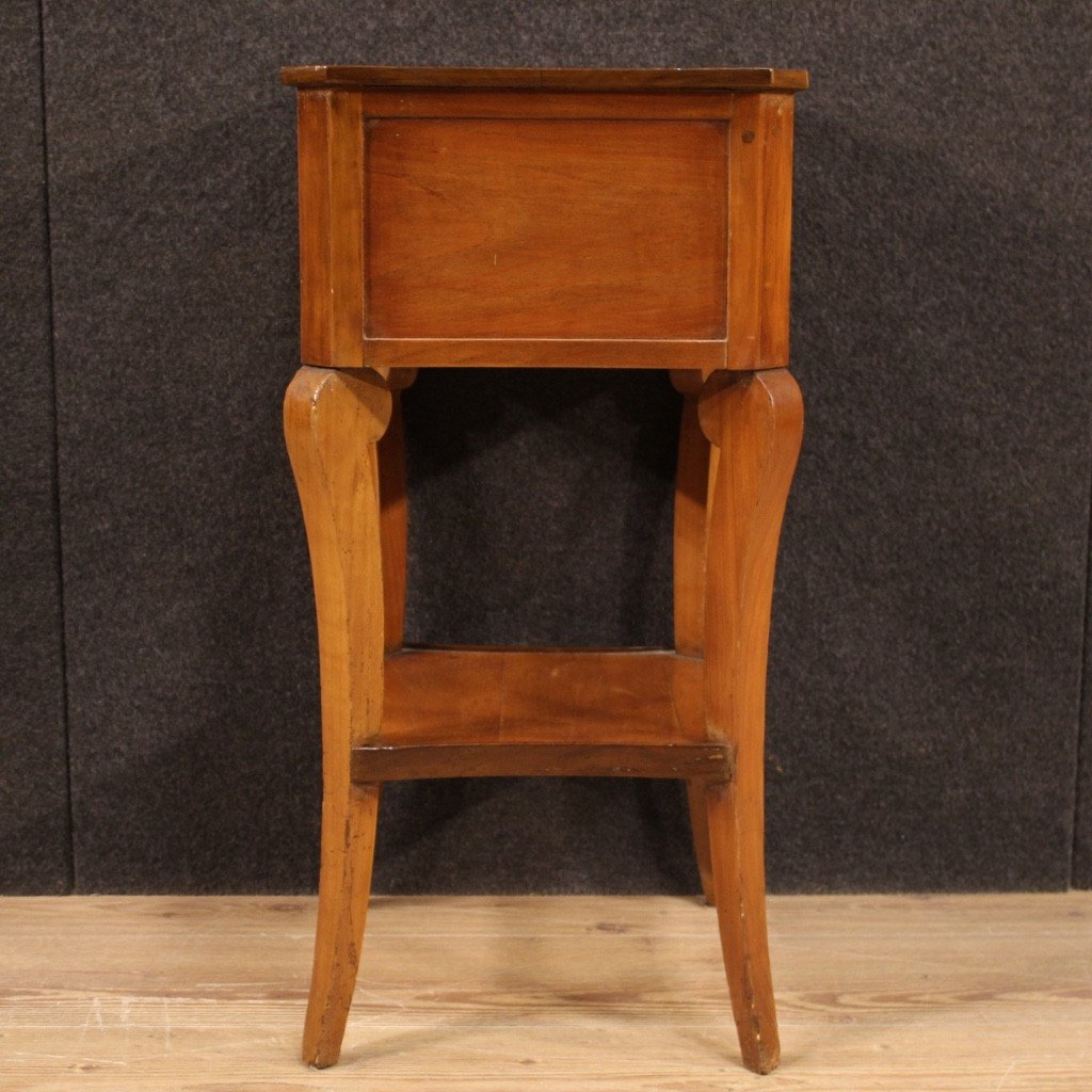 Italian Side Table In Cherry, Walnut And Fruitwood-photo-6
