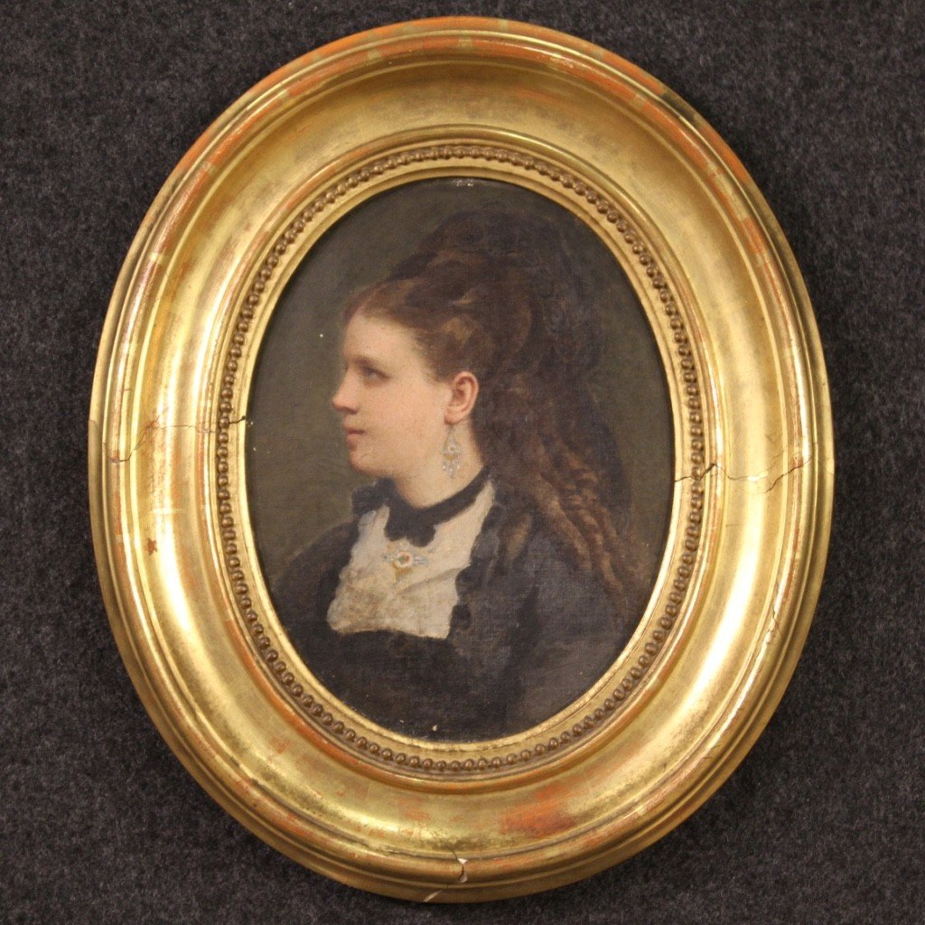 Small Portrait Of A Woman From The Late 19th Century