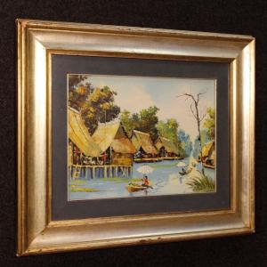 French Oriental Landscape Painting Oil On Canvas