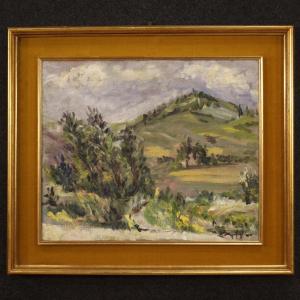 Signed Landscape Painting In Impressionist Style