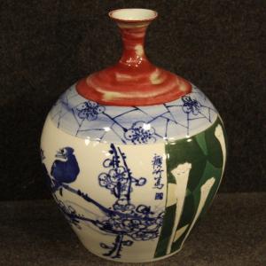 Vase Chinois En Céramique Peinte