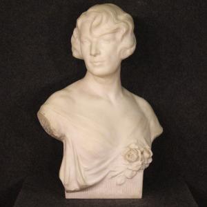 Great White Marble Sculpture From The 1930s