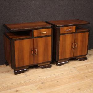 Pair Of 1950s Deco Style Bedside Tables