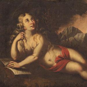 Religious Painting Mary Magdalene From 17th Century