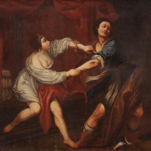 Tableau Italien Du 18ème Siècle, Joseph Et La Femme De Putiphar