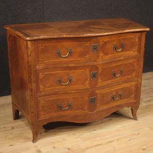 Inlaid Dresser In Louis XV Style From The 20th Century