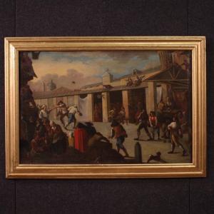 Peinture italienne du 18ème siècle, scène de genre