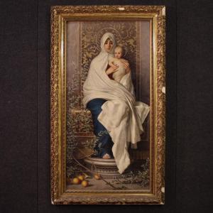 Great 19th-century Italian Painting, Our Lady Of The Olive Tree