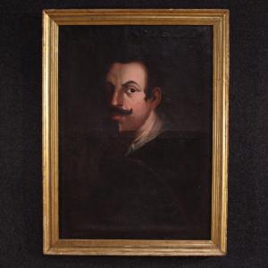 Peinture espagnole ancienne portrait de gentilhomme du 18ème siècle