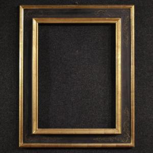 20th Century Tuscan Lacquered, Gilded And Painted Frame