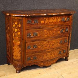 20th Century Dutch Inlaid Commode