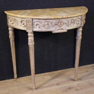 20th Century Italian Lacquered Louis XVI Style Console Table