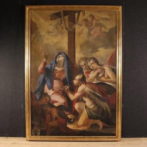 Great 17th-century Italian Painting, Madonna Of Sorrows With Angels
