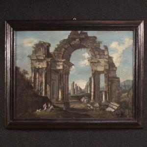 Tableau italien capriccio architectural du 20ème siècle