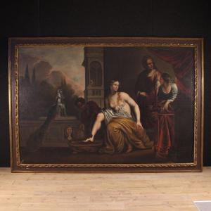 Tableau italien du 18ème siècle, Bethsabée au bain