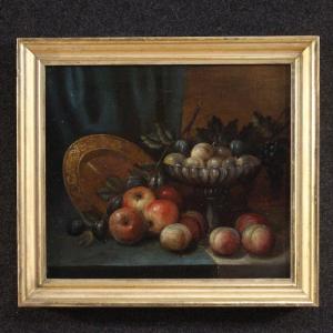 Ancien tableau italien nature morte du 18ème siècle