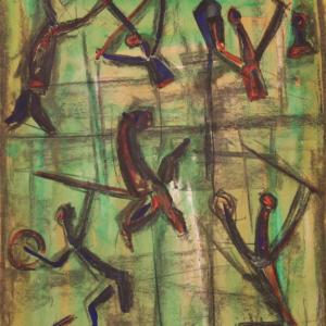 Signed Abstract Painting From The 20th Century