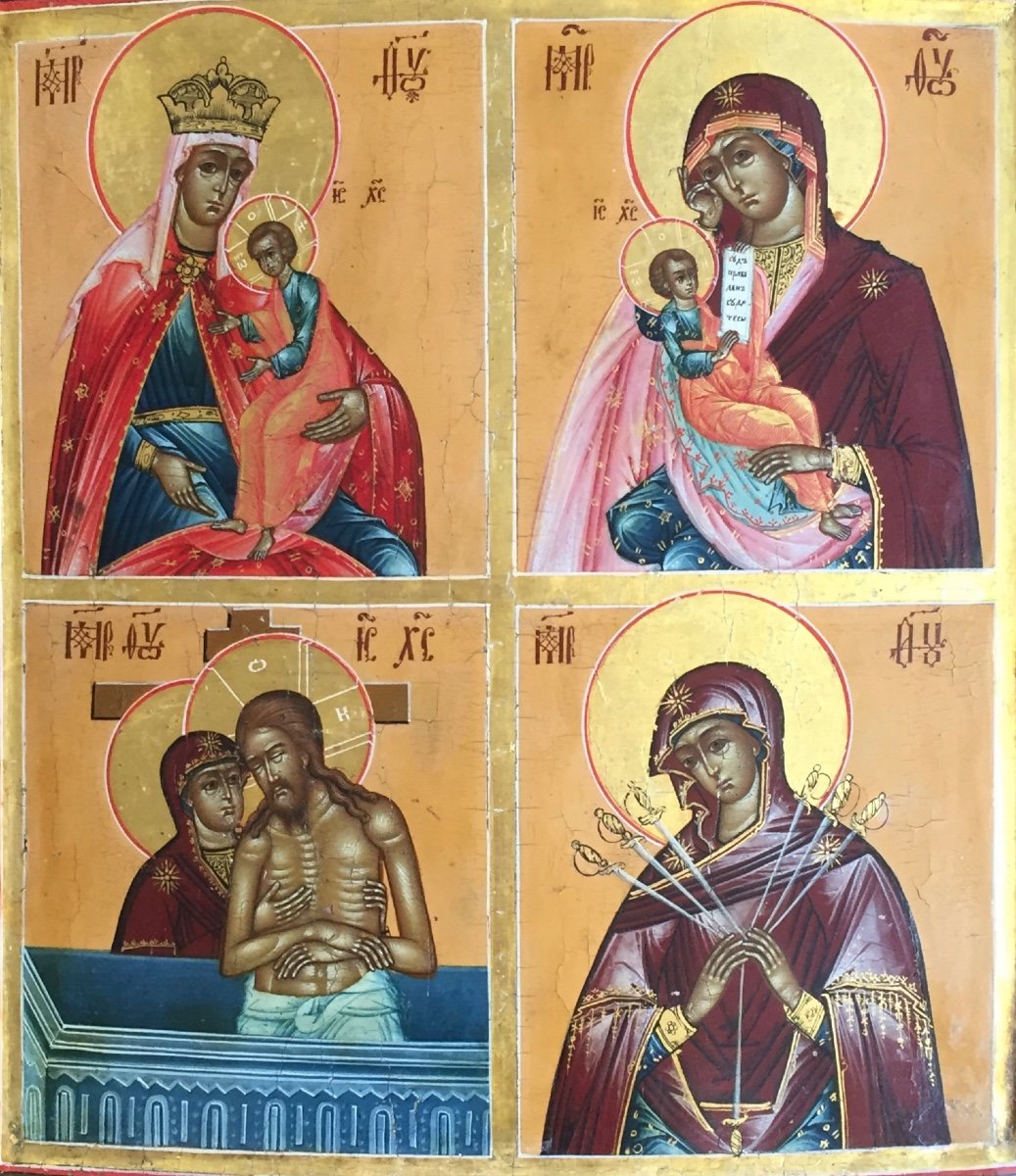 Icône De La Mère De Dieu, Russie 19e / Marie / Vierge / Russe / Orthodoxe  / Christ / Icon-photo-2