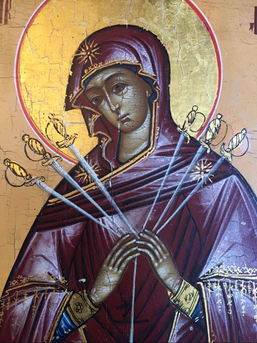 Icône De La Mère De Dieu, Russie 19e / Marie / Vierge / Russe / Orthodoxe  / Christ / Icon-photo-5