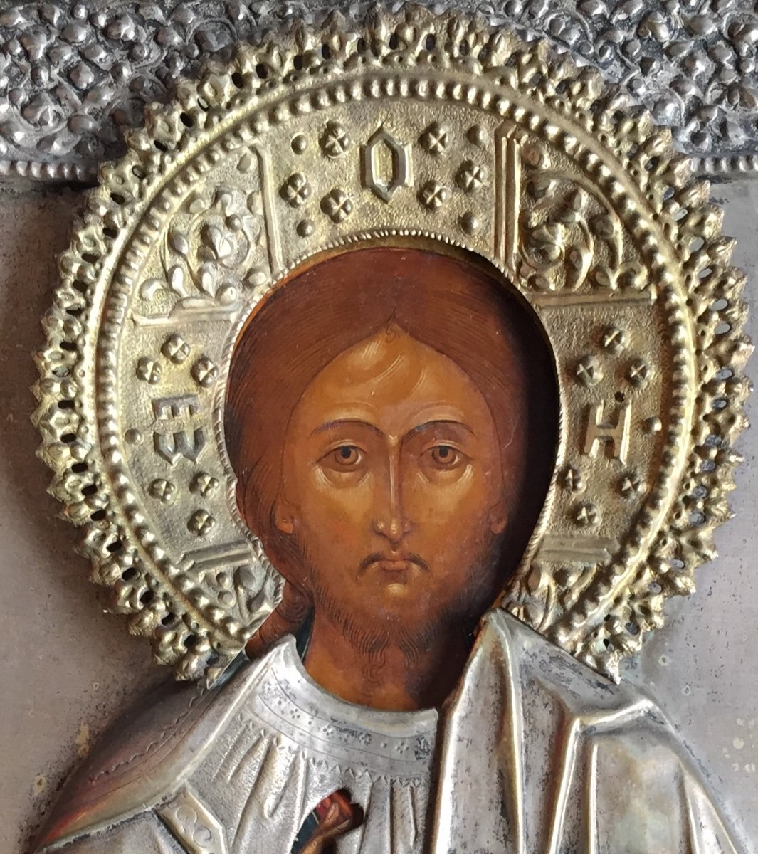 Icon Of Almighty Christ, Russia 19th Century / Orthodox / Jesus / Icone-photo-1